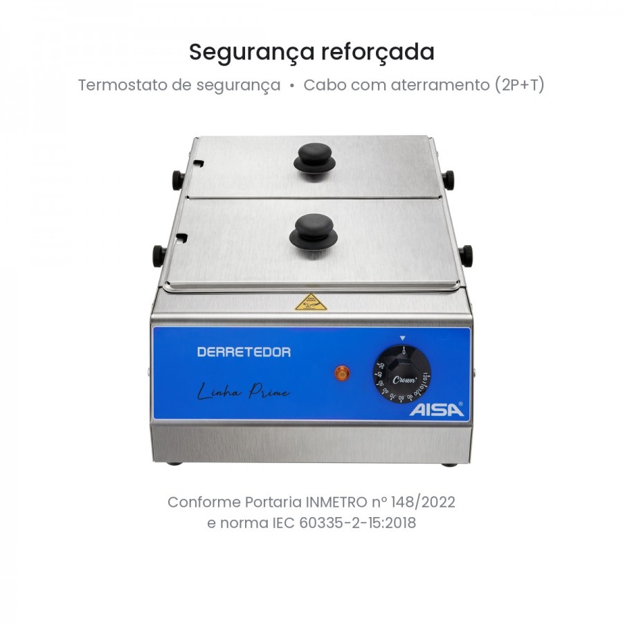 Derretedor Banho Maria 2 Cubas 2,5L